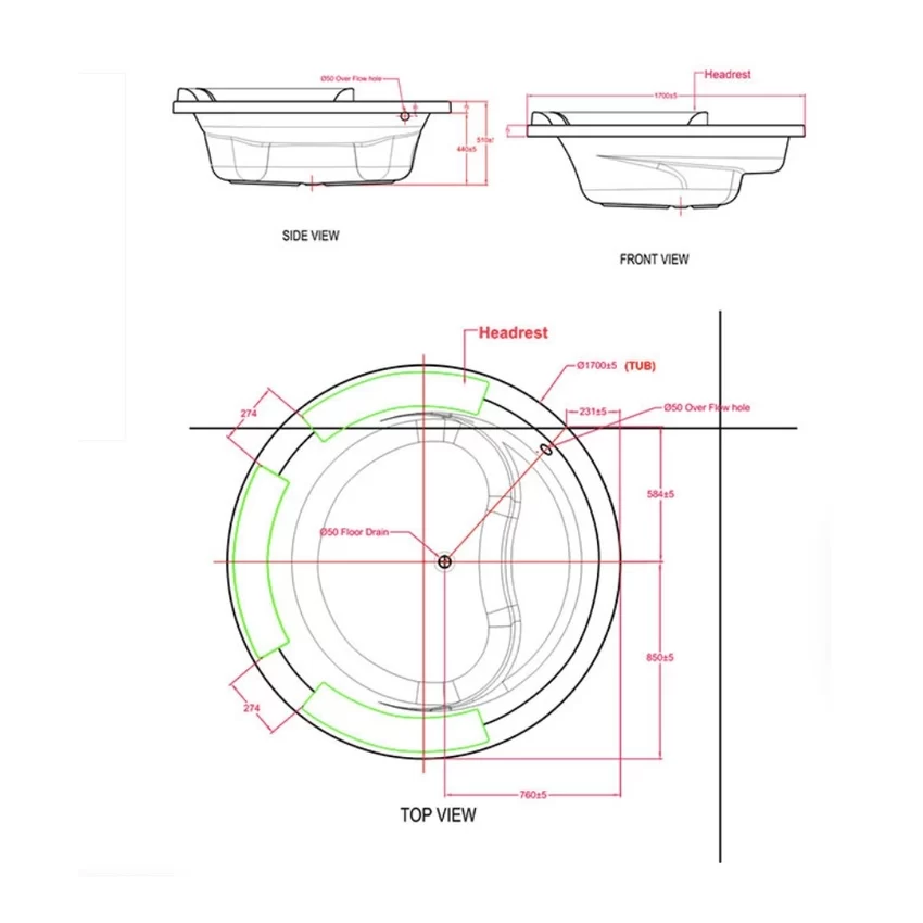 Thiết kế tiện lợi của Bồn tắm xây IDS 1.7m American Standard 70200-WT Thiết kế tiện lợi của Bồn tắm xây IDS 1.7m American Standard 70200-WT