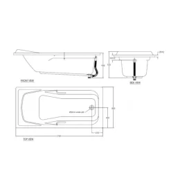 Bồn tắm xây Tonca 1.7m American Standard 7120-WT (7120WT)