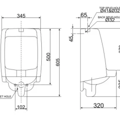 Bồn tiểu nam American Standard VF-6401 (VF6401) 14 Bồn tiểu nam American Standard VF-6401 (VF6401)