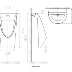 Bồn tiểu nam treo tường American Standard cảm ứng WP-6507 (WP6507)