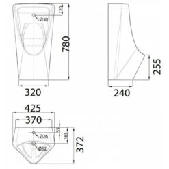 Bồn tiểu nam treo tường cảm ứng American Standard WP-6519AC (WP6519AC) 12 Bồn tiểu nam treo tường cảm ứng American Standard WP-6519AC (WP6519AC)