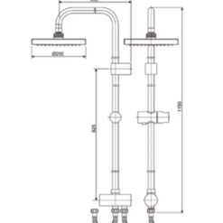 Cây sen phun mưa American Standard WF-9071H (WF9071H) (kèm tay sen)