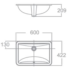 Chậu lavabo âm bàn Activa American Standard TI-0459-WT (TI0459WT)
