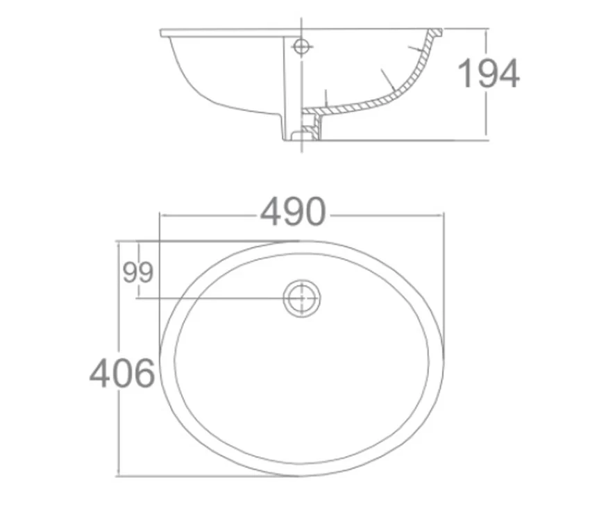 Chậu lavabo âm bàn American Standard VF-0496 Chậu lavabo âm bàn American Standard VF-0496 thứ hai