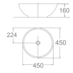 Chậu lavabo đặt bàn American Standard 0500-WT (0500WT)