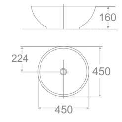 Chậu lavabo đặt bàn American Standard 0500-WT (0500WT)