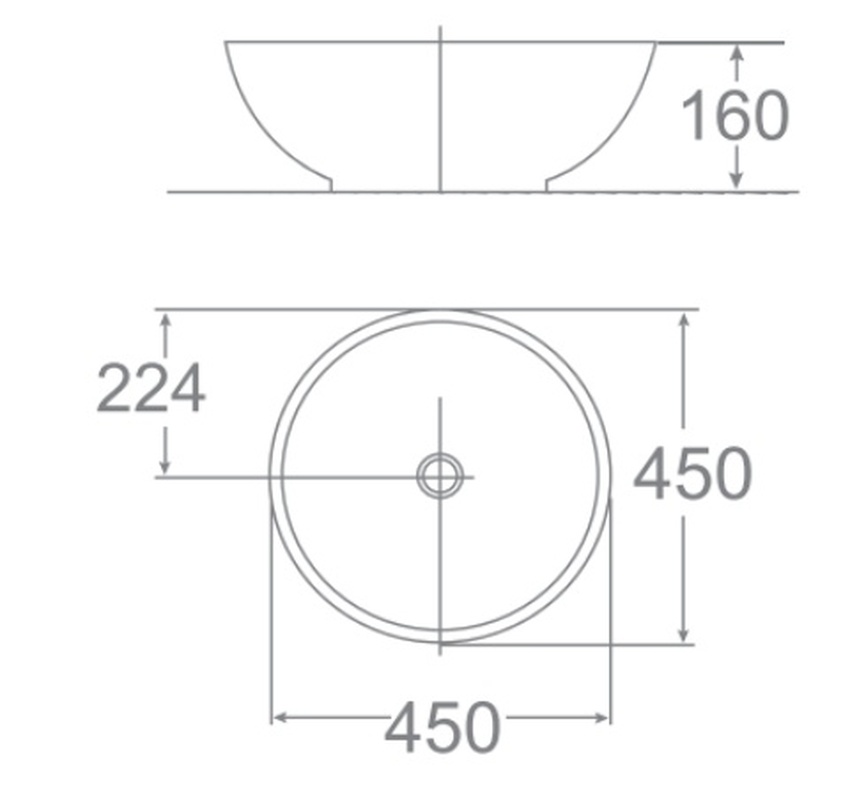 Chậu lavabo đặt bàn American Standard 0500-WT (0500WT) Sản phẩm chậu lavabo đặt bàn American Standard 0500-WT - 0500WT