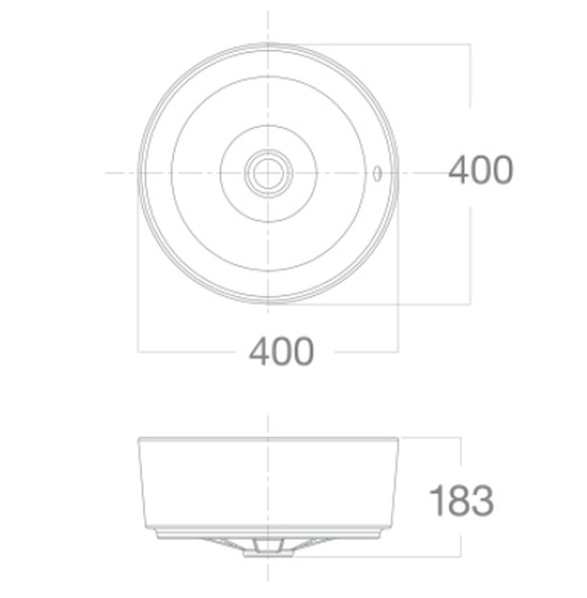 Chậu lavabo đặt bàn American Standard 0509-WT Hình 2 Chậu lavabo đặt bàn American Standard 0509-WT Hình 2