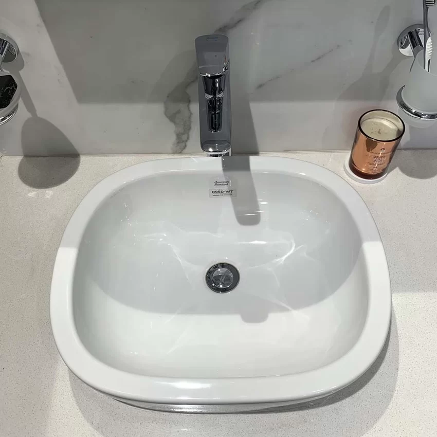 Chậu lavabo đặt bàn American Standard 0950-WT (0950WT) 18 Chậu lavabo đặt bàn American Standard 0950-WT hình 3