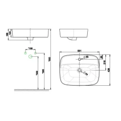 Chậu lavabo đặt bàn American Standard WP-0618 (WP0618) 12 Chậu lavabo đặt bàn American Standard WP-0618 (WP0618)
