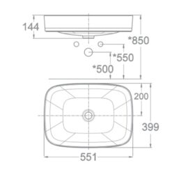 Chậu lavabo đặt bàn American Standard WP-0628 (WP0628)