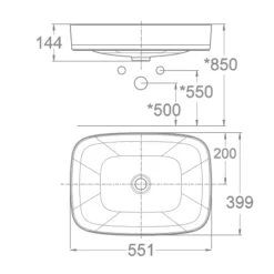 Chậu lavabo đặt bàn American Standard WP-0628 (WP0628)