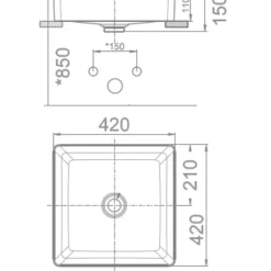 Chậu lavabo đặt bàn American Standard WP-F411 (WPF411)