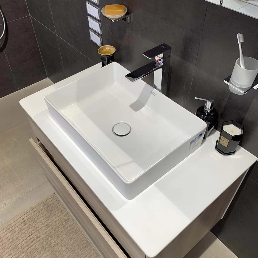 Chậu lavabo đặt bàn American Standard WP-F412 (WPF412) 17 Kiểu dáng hiện đại của chậu lavabo WP-F412