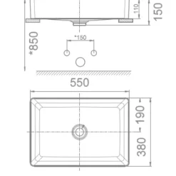 Chậu lavabo đặt bàn American Standard WP-F412 (WPF412) 14 Chậu lavabo đặt bàn American Standard WP-F412 (WPF412)