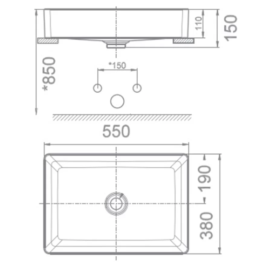 Chậu lavabo đặt bàn American Standard WP-F412 (WPF412) 21 Chậu lavabo sang trọng WP-F412