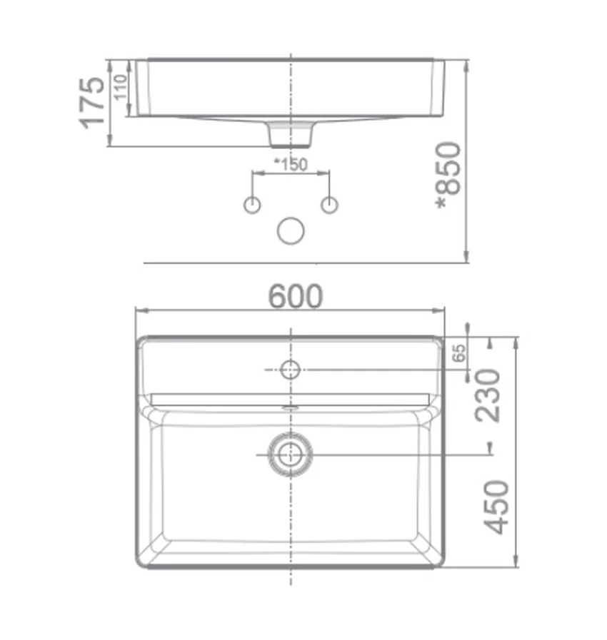 Chậu lavabo đặt bàn American Standard WP-F420 (WPF420) 19 Chậu lavabo đặt bàn American Standard WP-F420 SKU: WP-F420