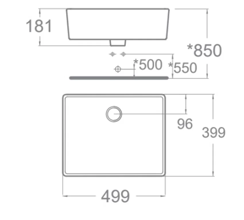 Chậu lavabo đặt bàn American Standard WP-F611 (WPF611) 7 Chậu lavabo đặt bàn American Standard WP-F611 - Ảnh 2