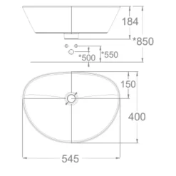 Chậu lavabo đặt bàn American Standard WP-F633 (WPF633)