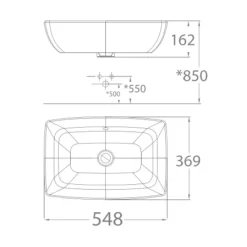Chậu lavabo đặt bàn American Standard WP-F650 (WPF650) 13 Chậu lavabo đặt bàn American Standard WP-F650 (WPF650)