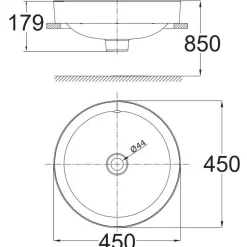 Chậu lavabo đặt bàn Concept American Standard WP-0639 (WP0639)