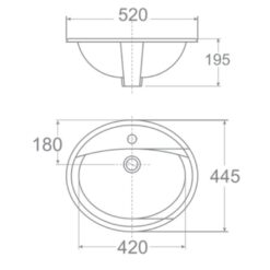 Chậu lavabo dương vành American Standard VF-0476 (VF0476)