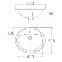Chậu lavabo dương vành American Standard VF-0476 (VF0476)