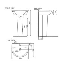 Chậu lavabo treo tường American Standard 0953-WT (0953WT)