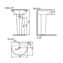 Chậu lavabo treo tường American Standard 0953-WT (0953WT)