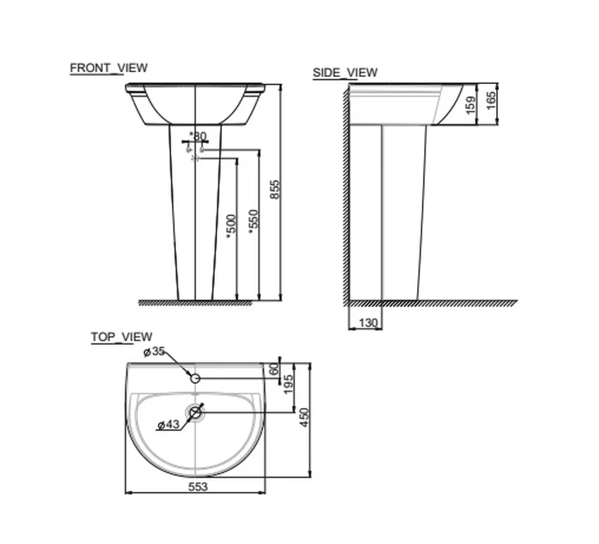 Chậu lavabo treo tường cho không gian hiện đại Chậu lavabo treo tường cho không gian hiện đại