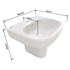 Chậu lavabo treo tường American Standard 0955-WT (0955WT) 7 Chậu lavabo treo tường American Standard 0955-WT (0955WT)