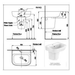 Chậu lavabo treo tường LOVEN American Standard VF-0262 (VF0262)