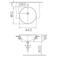 Chậu rửa mặt lavabo bán âm American Standard VF-0333 (VF0333)