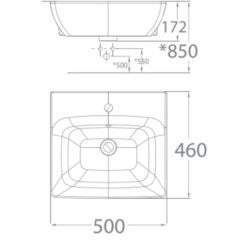 Chậu rửa mặt lavabo bán âm American Standard WP-F301 (WPF301)