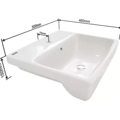 Chậu rửa mặt lavabo bán âm American Standard WP-F301 (WPF301) 10 Chậu rửa mặt lavabo bán âm American Standard WP-F301 (WPF301)