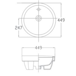 Chậu rửa mặt lavabo bán âm American Standard WP-F307 (WPF307)