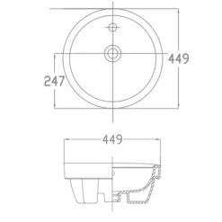 Chậu rửa mặt lavabo bán âm American Standard WP-F307 (WPF307)