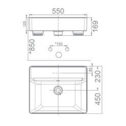 Chậu rửa mặt lavabo bán âm American Standard WP-F419 (WPF419)
