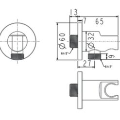 Co nối kèm gác sen tròn EasySET American Standard FFAS9141