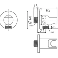 Co nối kèm gác sen tròn EasySET American Standard FFAS9141