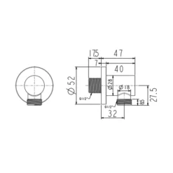 Co nối tròn EasySET American Standard FFAS9140