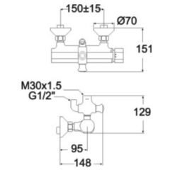Củ sen tắm nóng lạnh American Standard Acacia WF-2772 (WF2772)