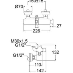 Củ sen tắm nóng lạnh American Standard WF-3672 (WF3672)