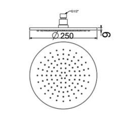 Đầu sen tắm phun mưa American Standard 250mm FFASS036 11 Đầu sen tắm phun mưa American Standard 250mm FFASS036