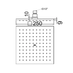 Đầu sen tắm phun mưa American Standard 250mm FFASS038 14 Đầu sen tắm phun mưa American Standard 250mm FFASS038