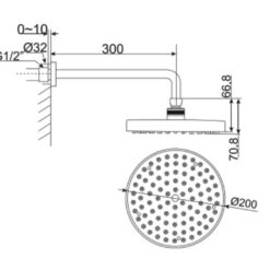 Đầu sen tắm phun mưa American Standard Celia WF-9051 (WF9051)