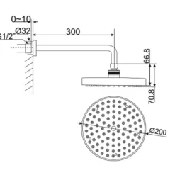 Đầu sen tắm phun mưa American Standard Celia WF-9051 (WF9051)
