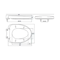 Nắp bồn cầu đóng êm American Standard 491000S-WT (2530-WT, VF-2530, 2407-WT)
