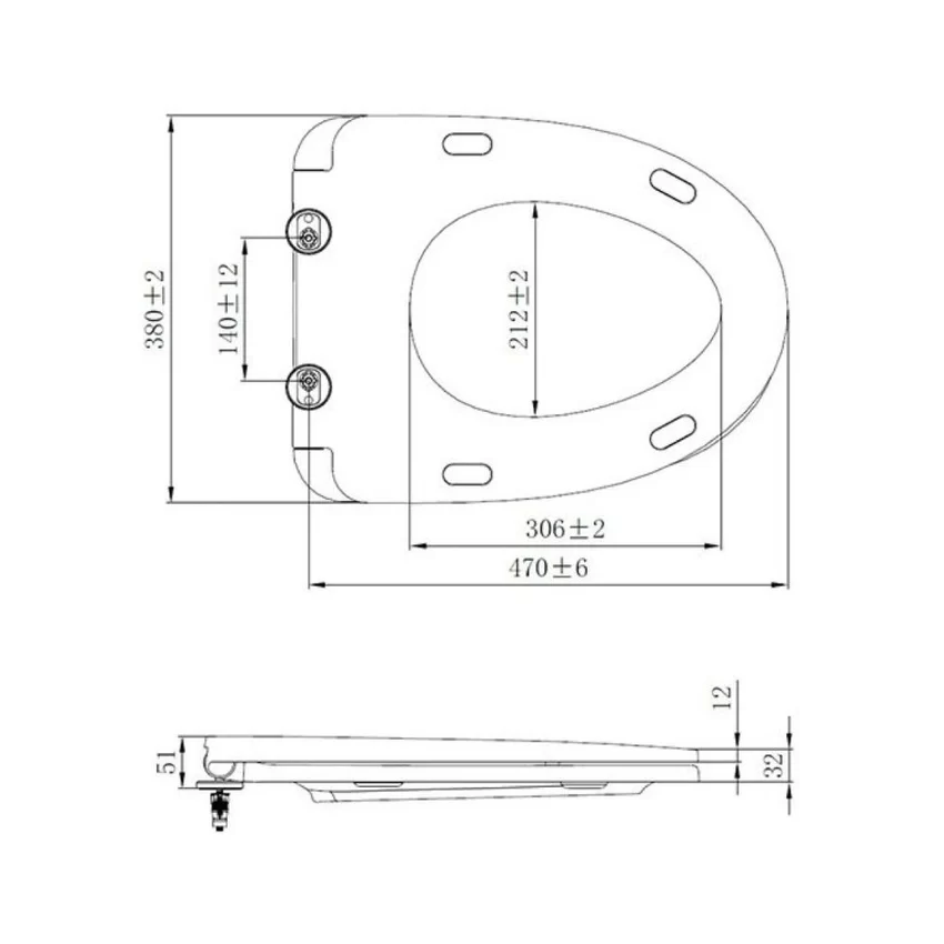Nắp bồn cầu đóng êm American Standard 61000NS-WT Nắp bồn cầu đóng êm American Standard 61000NS-WT 2