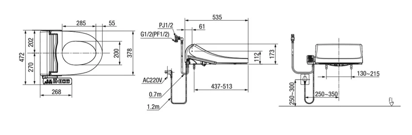 Nắp điện tử American Standard WP-7SL1 (WP7SL1) 14 Nắp điện tử American Standard WP-7SL1 (WP7SL1)